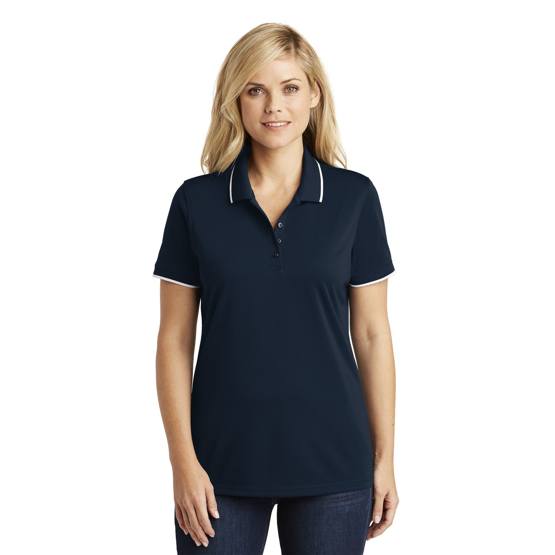Port Authority-Port Authority® Women's Dry Zone® UV Micro-Mesh Tipped Polo. LK111-MedTech-3